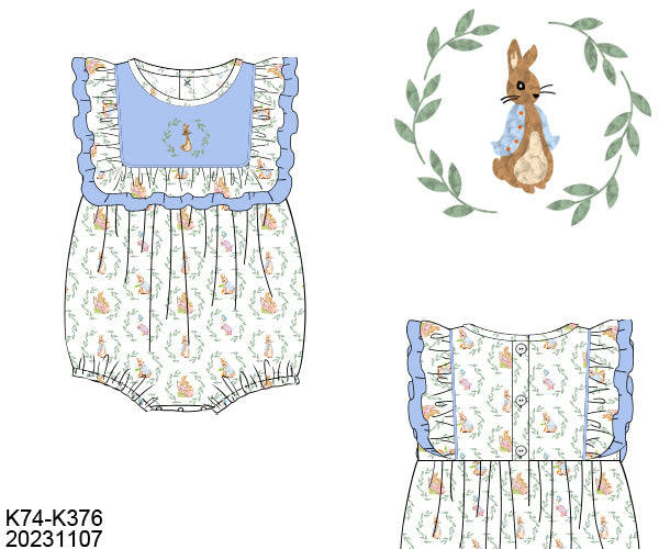 RTS - French Knot Peter Rabbit Girl Bubble (ETA February to GBS then to you)