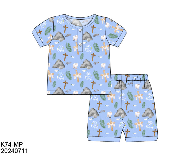 RTS - He is Risen Unisex Loungewear Short Set