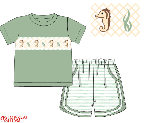 RTS Geometric Seahorse Boy Short Set