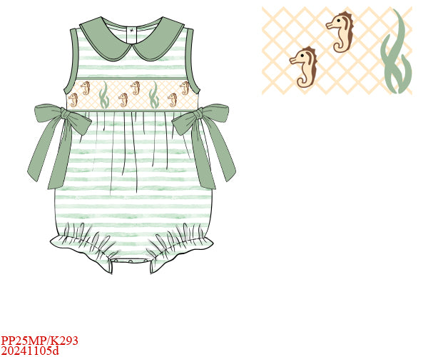 RTS Geometric Seahorse Girl Bubble (6m and 9m only)