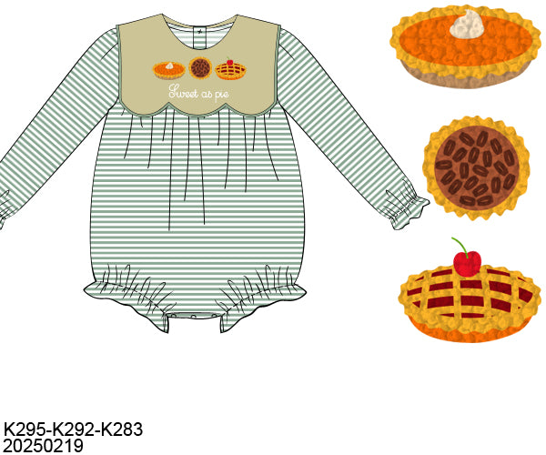 RTS Sweet as Pie Girl Bubble (no monogram)