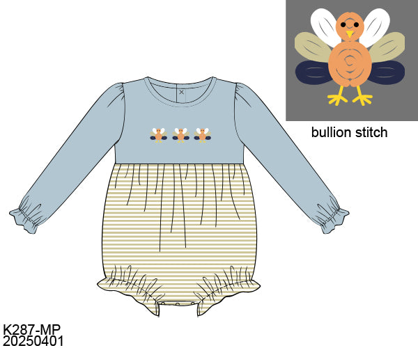RTS Bullion Stitch Turkey Girl Bubble