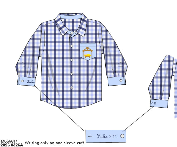 WS PO38 - Luke 2:11 Boy Button Down (ETA Late October to GBS, then to YOU)