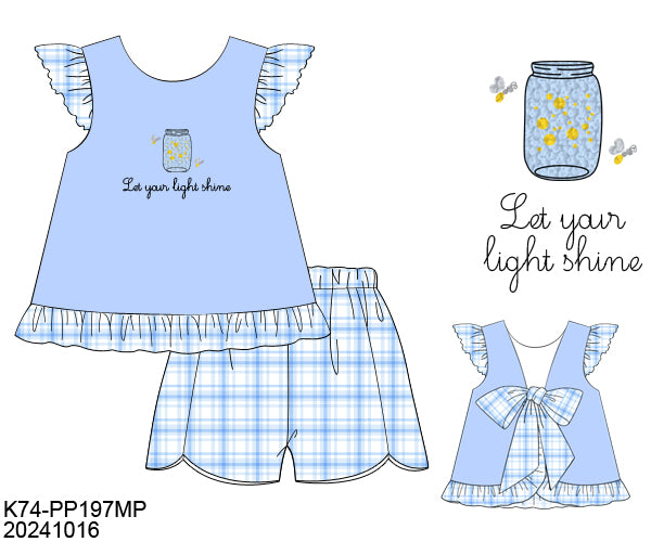 RTS Let Your Light Shine Girl Short Set