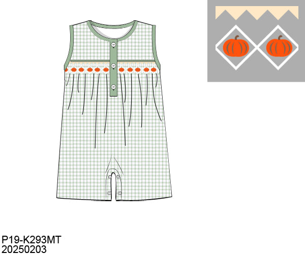RTS Geometric Pumpkins Boy Romper