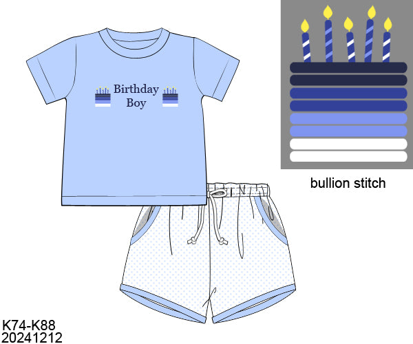 RTS Summer Birthday Boy Short Set