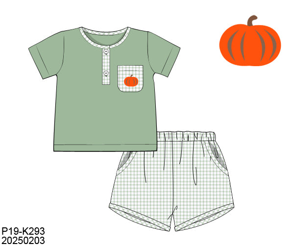 RTS Geometric Pumpkins Boy Short Set