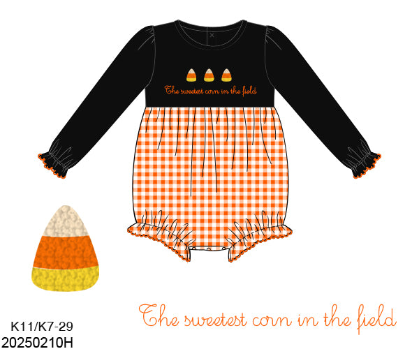 RTS French Knot Candy Corn Girl Bubble