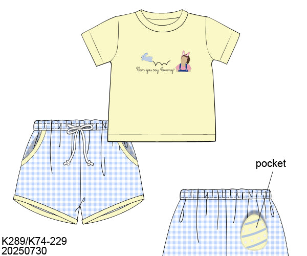 PO29 - Can You Say Bunny Boy Short Set (ETA February to GBS, then to YOU)