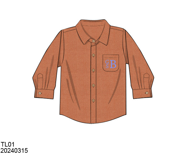 RTS Harvest Family Boy Button Down