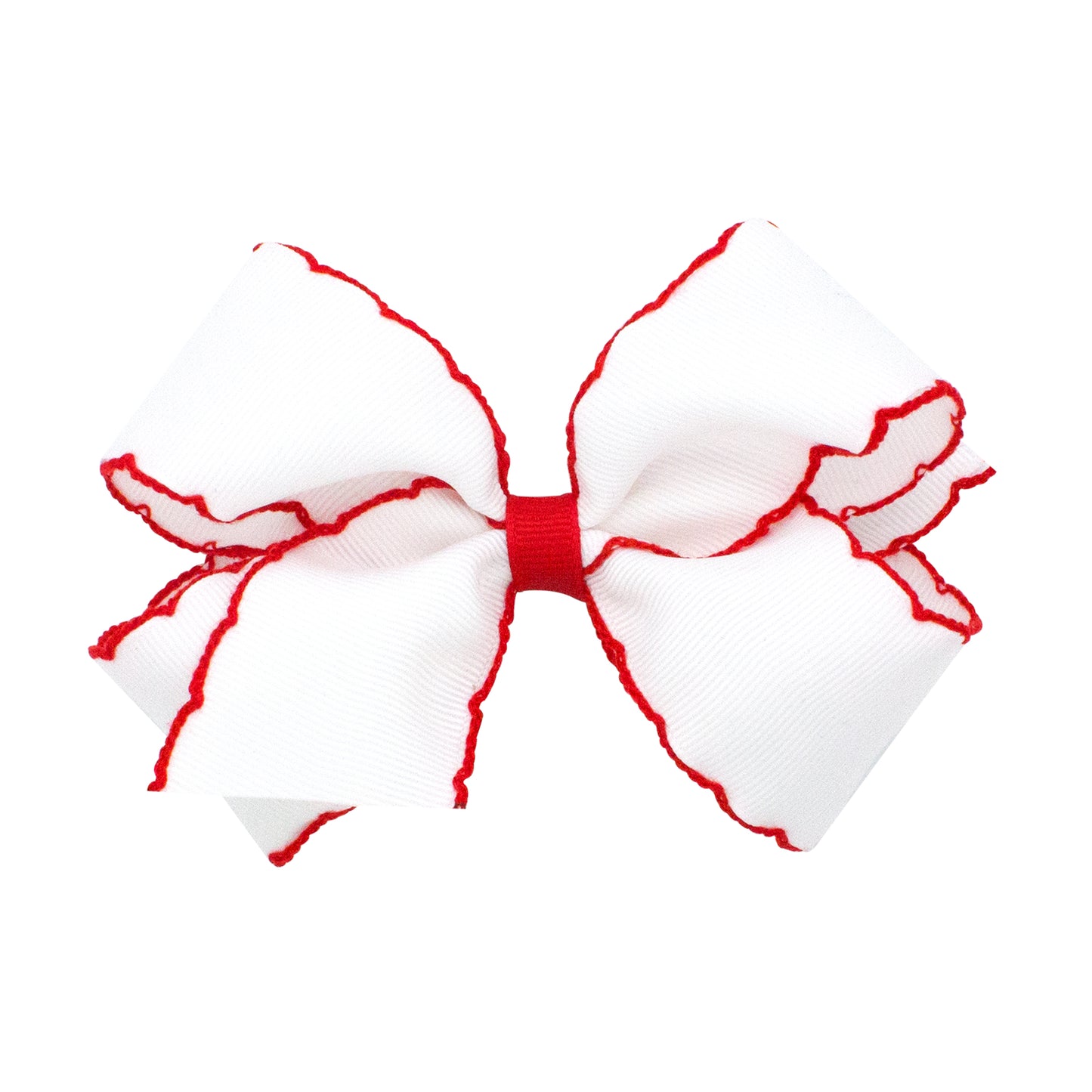 Medium Moonstitch Grosgrain Hair Bow with Contrasting Wrap