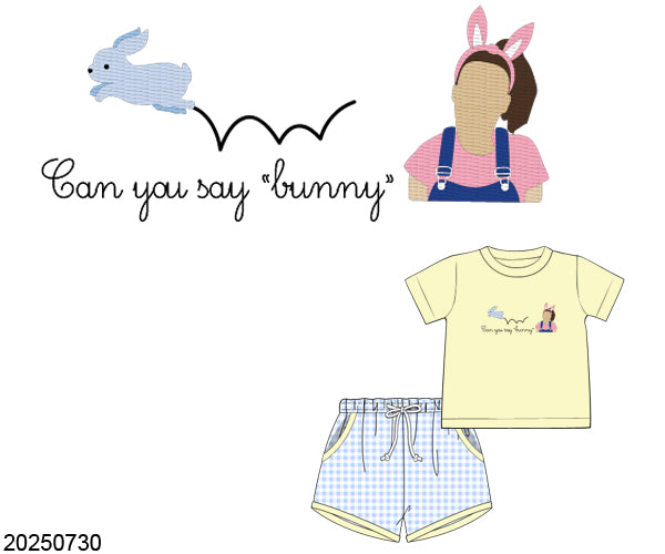 PO29 - Can You Say Bunny Boy Short Set (ETA February to GBS, then to YOU)