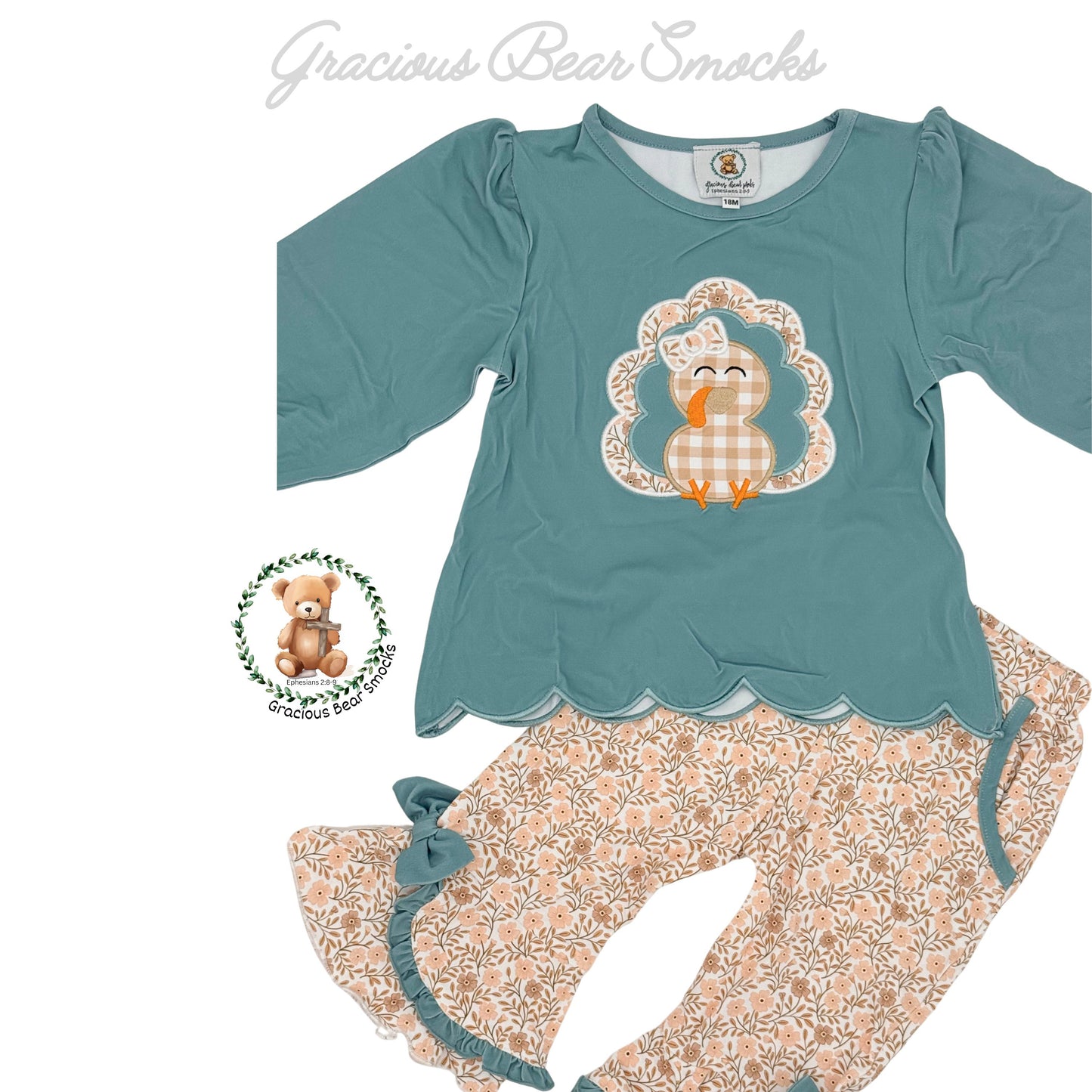 RTS Turkey Tails Girl Pants Set