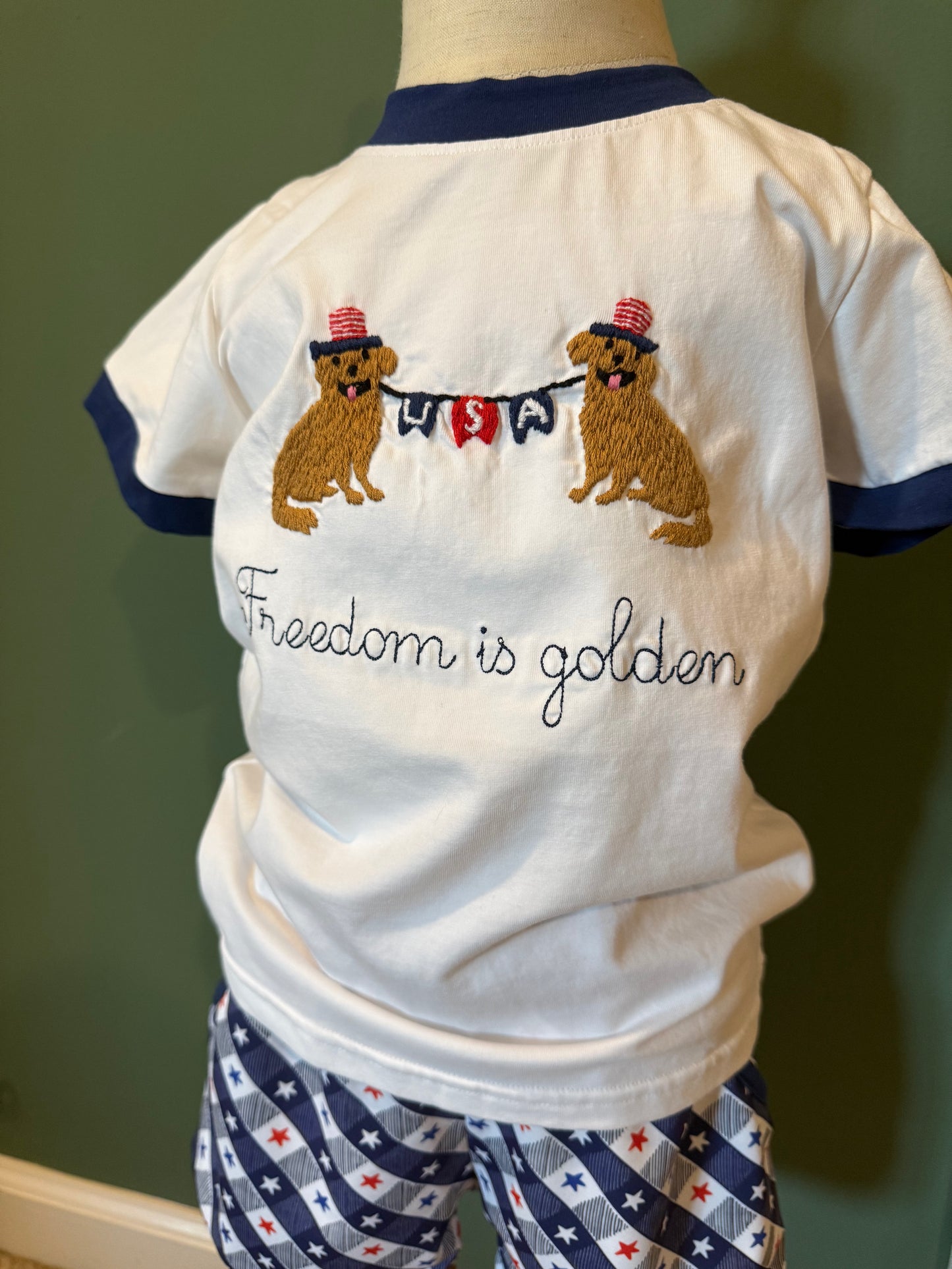 RTS Freedom is Golden Boy Short Set (size 5 & 6 only)
