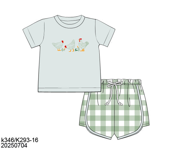 RTS Spring Chickens Boy Shorts Set