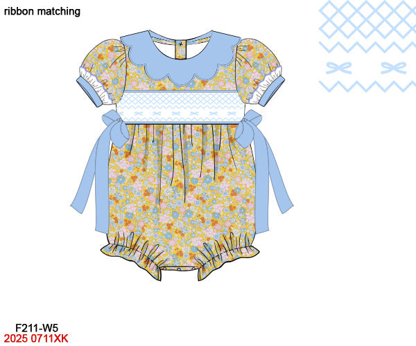 RTS Gingham & Floral Girl Bubble