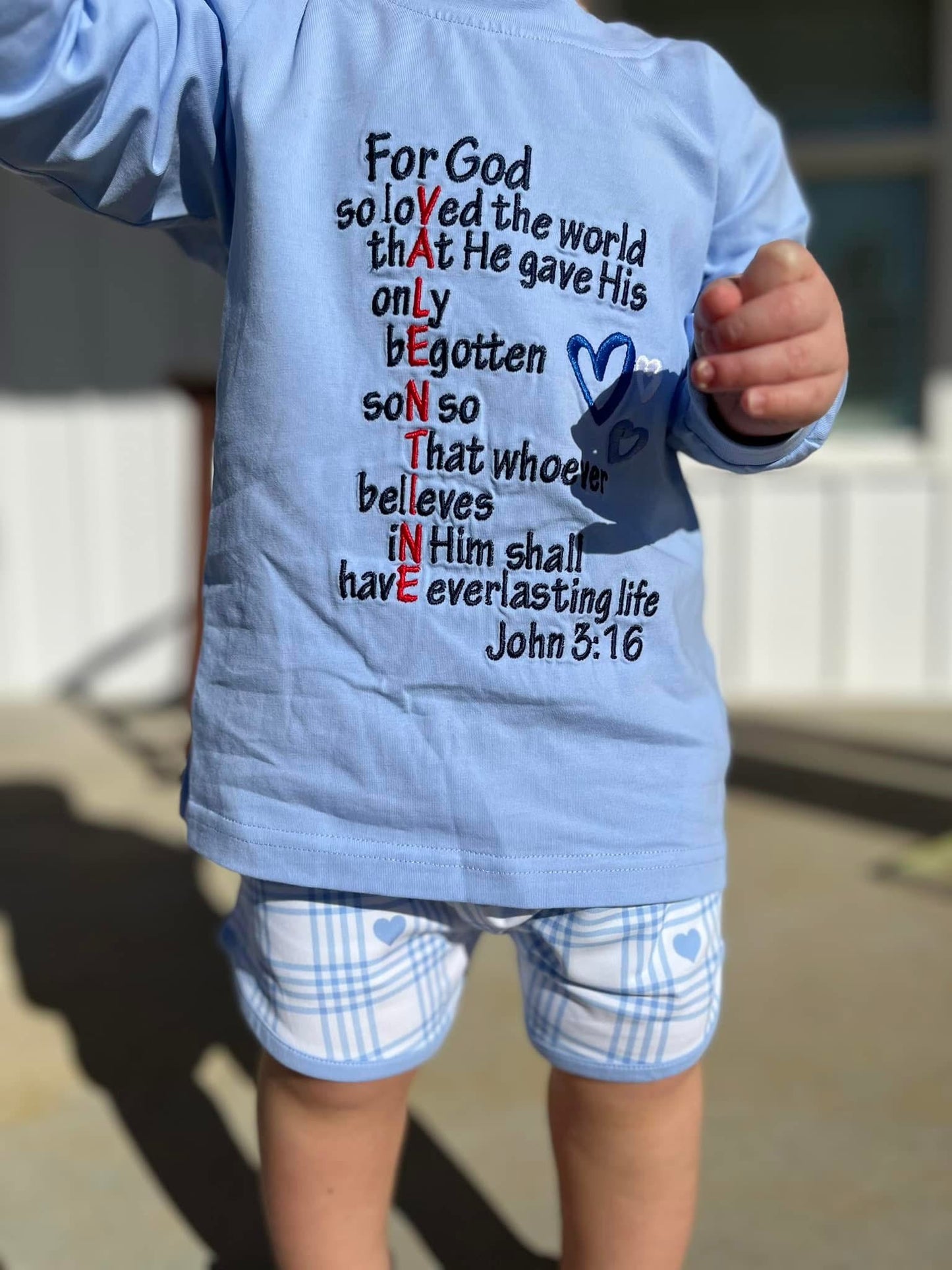 RTS Scripture Valentine Boy Shorts Set