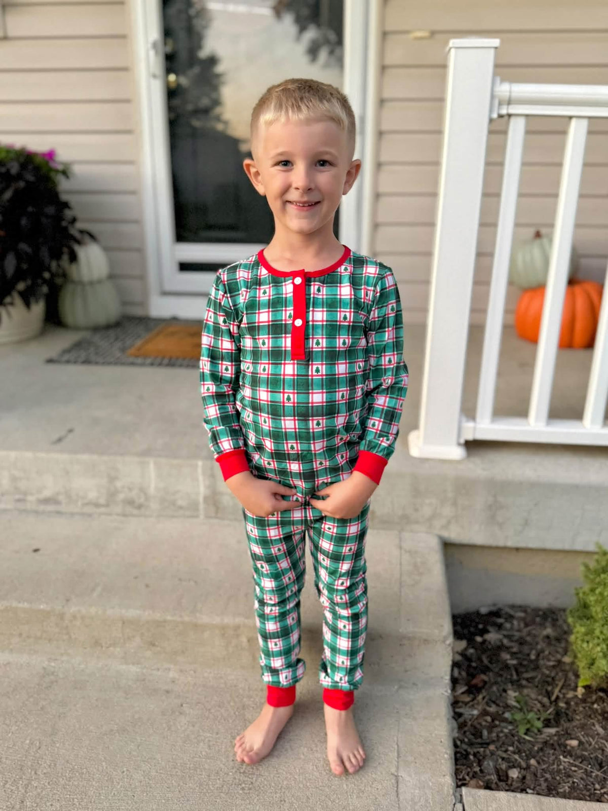 RTS Fireside Family Plaid Boy 2 piece Loungewear