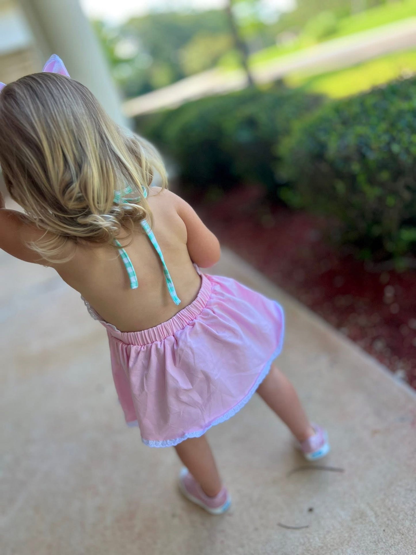RTS French Knot Sand Dollars Girl Skirted Bubble (6m and 9m only)