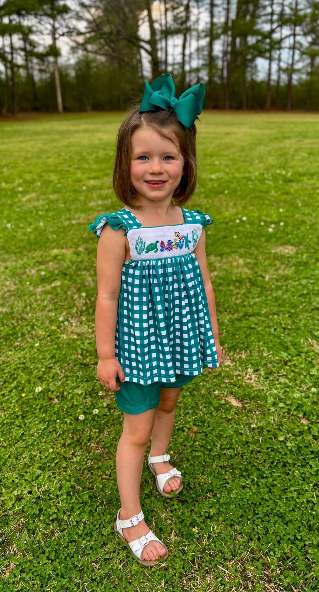 RTS A Day at the Aquarium Smock Girl Shorts Set