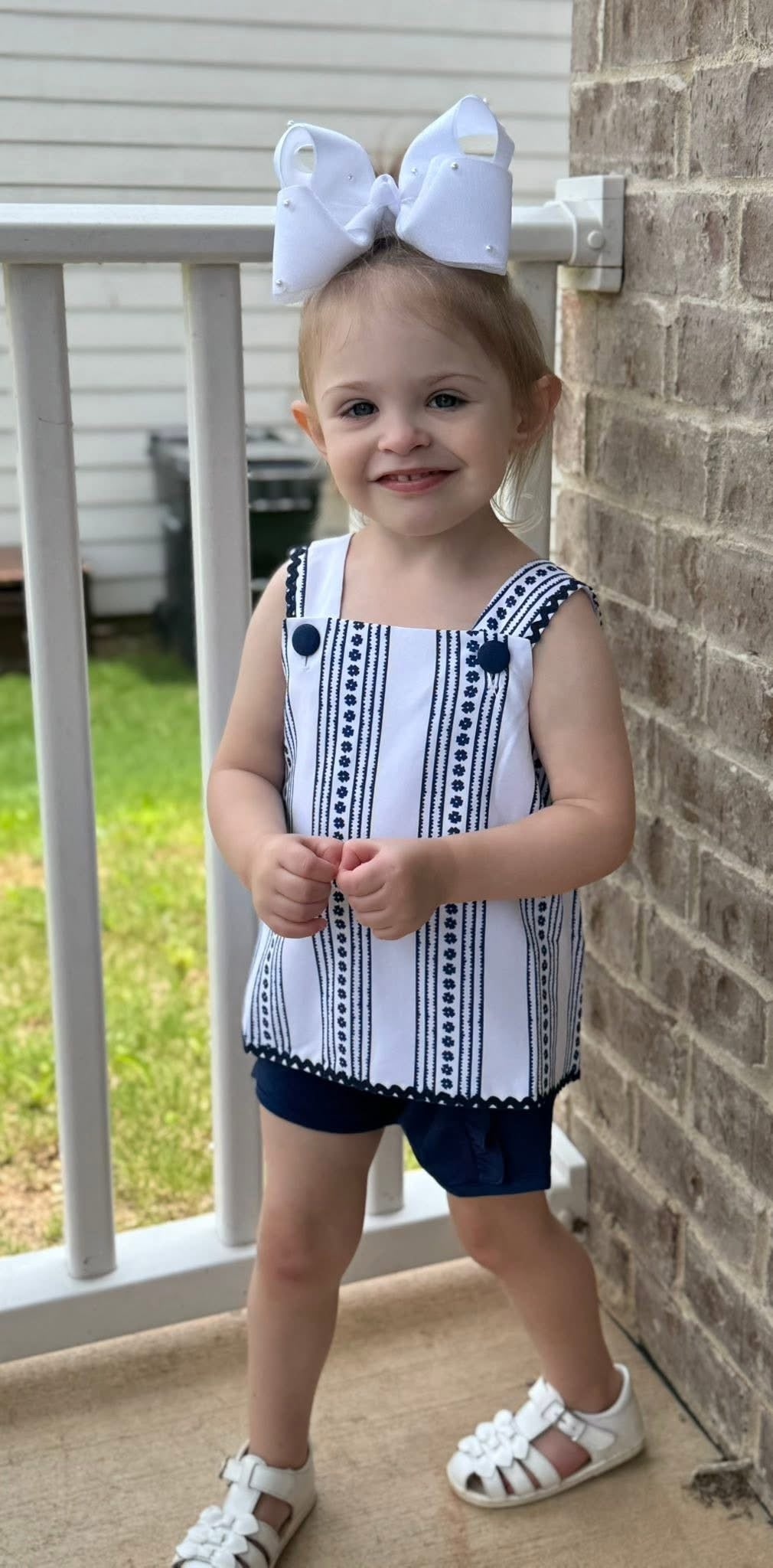 RTS Everyday Navy Collection Girl Short Set (18m and 24m only)