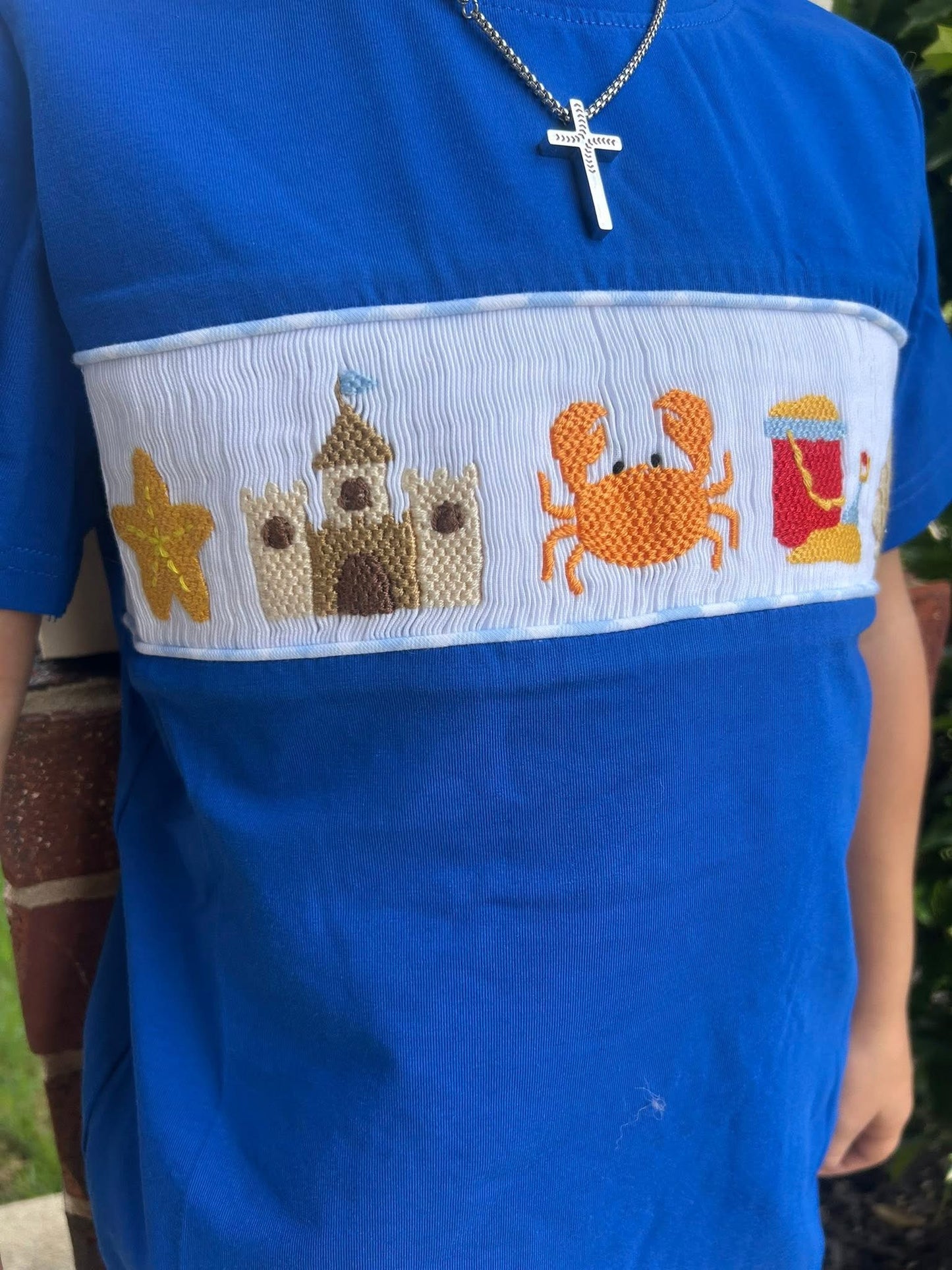 RTS Beach Fun Smocked Boy Short Set (size 6 only)