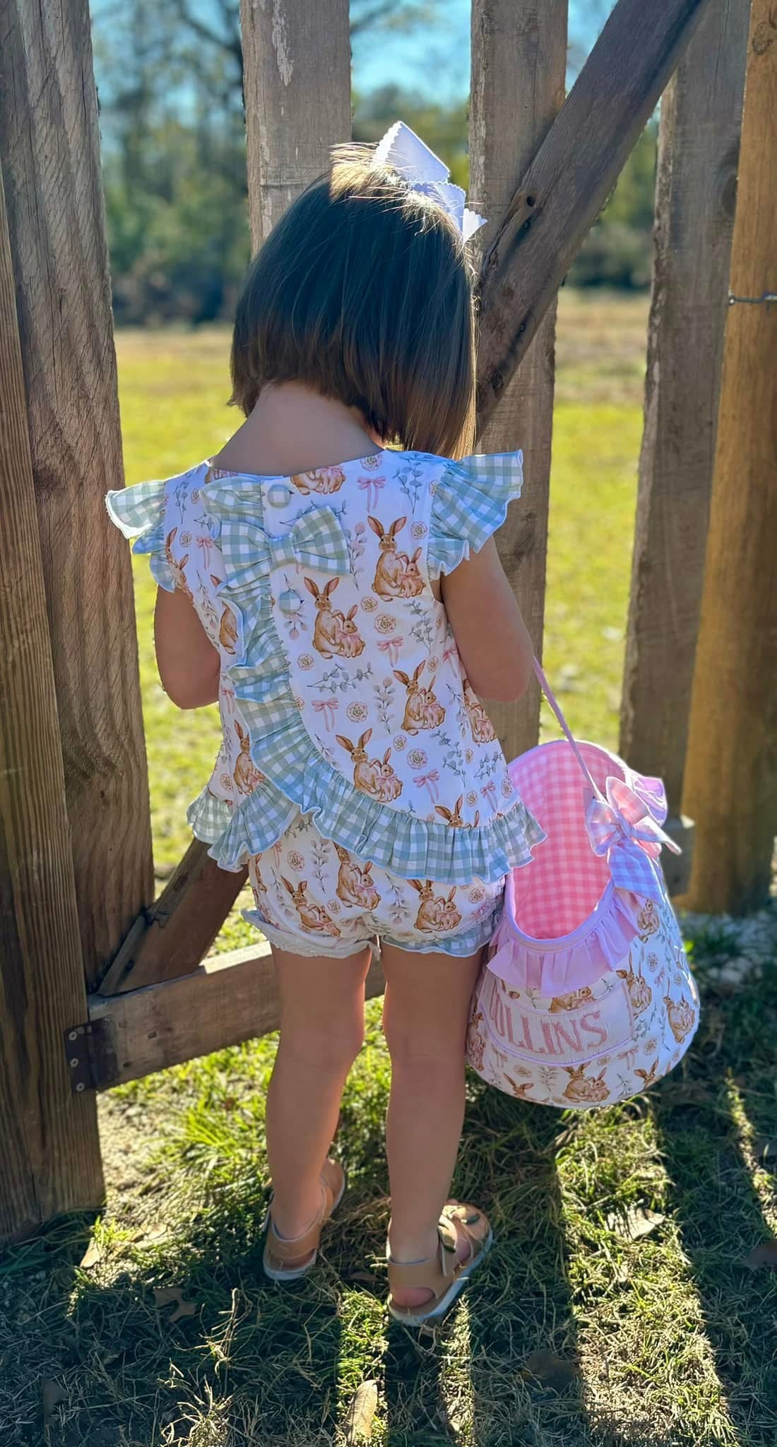 RTS - Bunny Love Girl Diaper Set