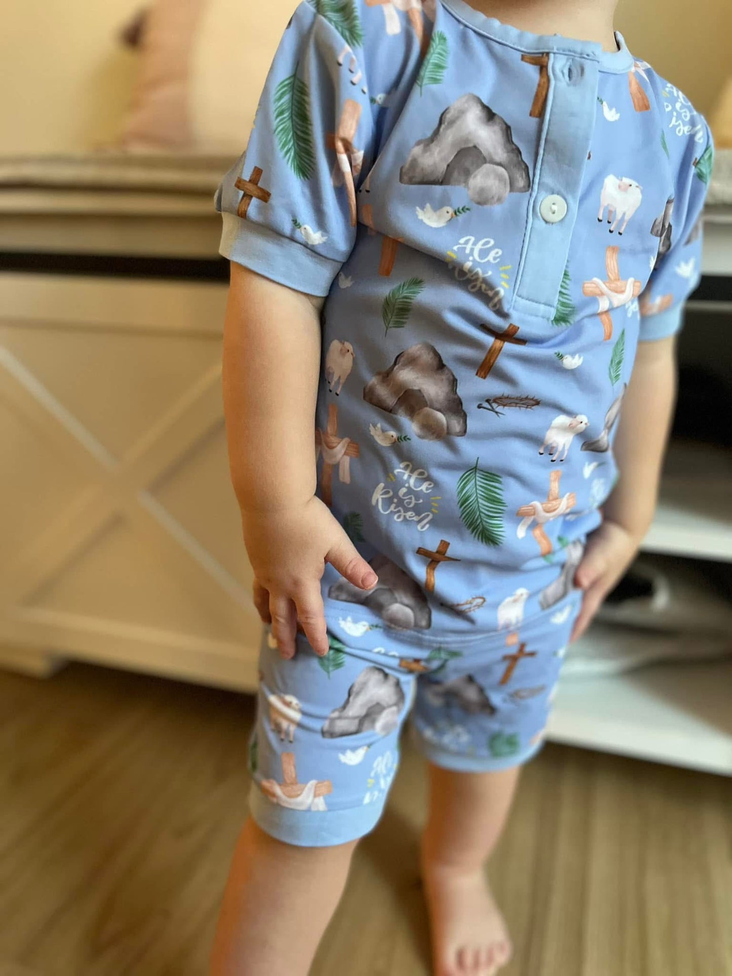 RTS - He is Risen Unisex Loungewear Short Set