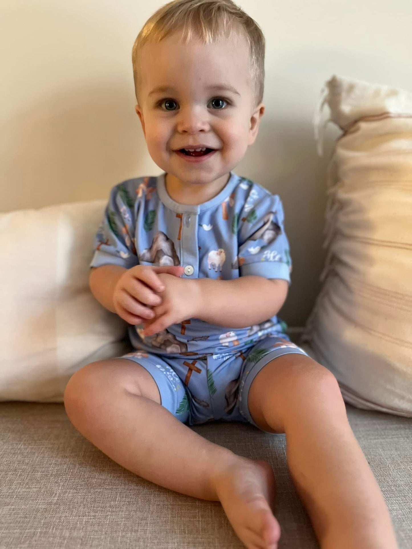 RTS - He is Risen Unisex Loungewear Short Set