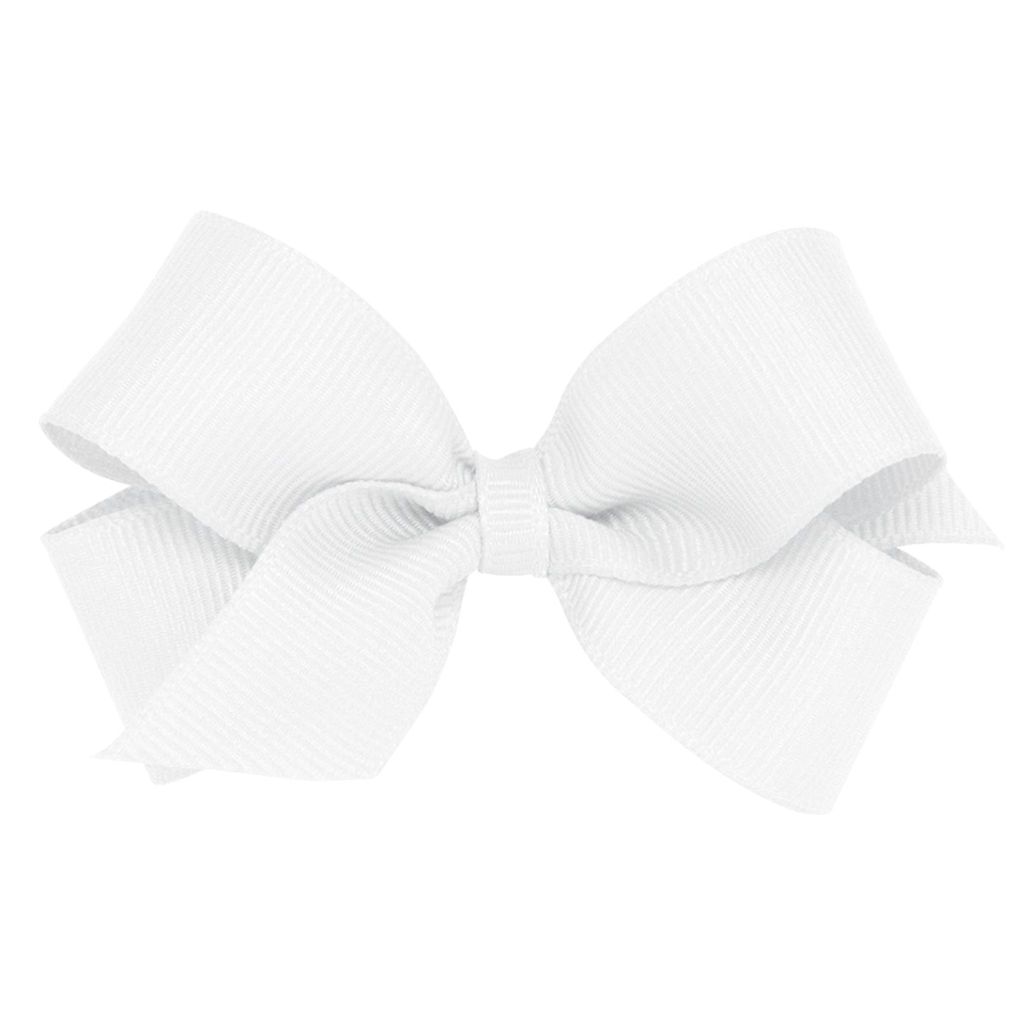 Mini Classic Grosgrain Hair Bow - WHITE
