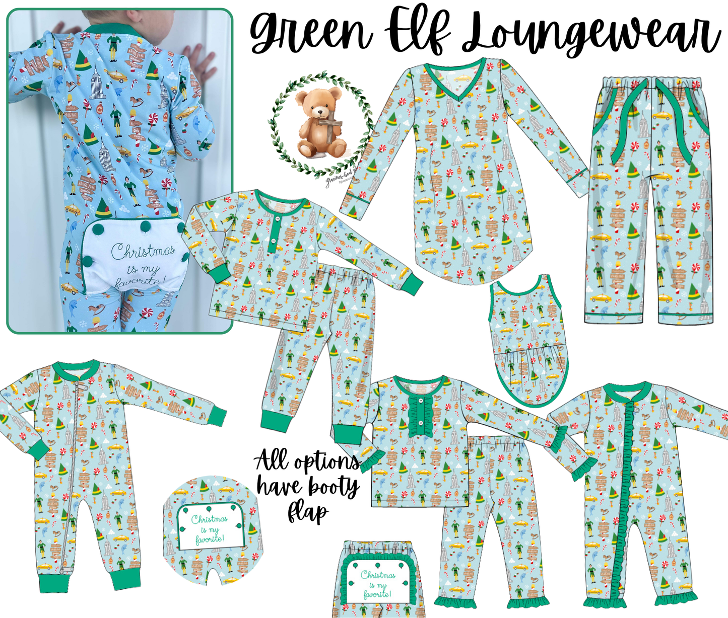 RTS Green Elf Loungewear Unisex Adult Pants (XS only)
