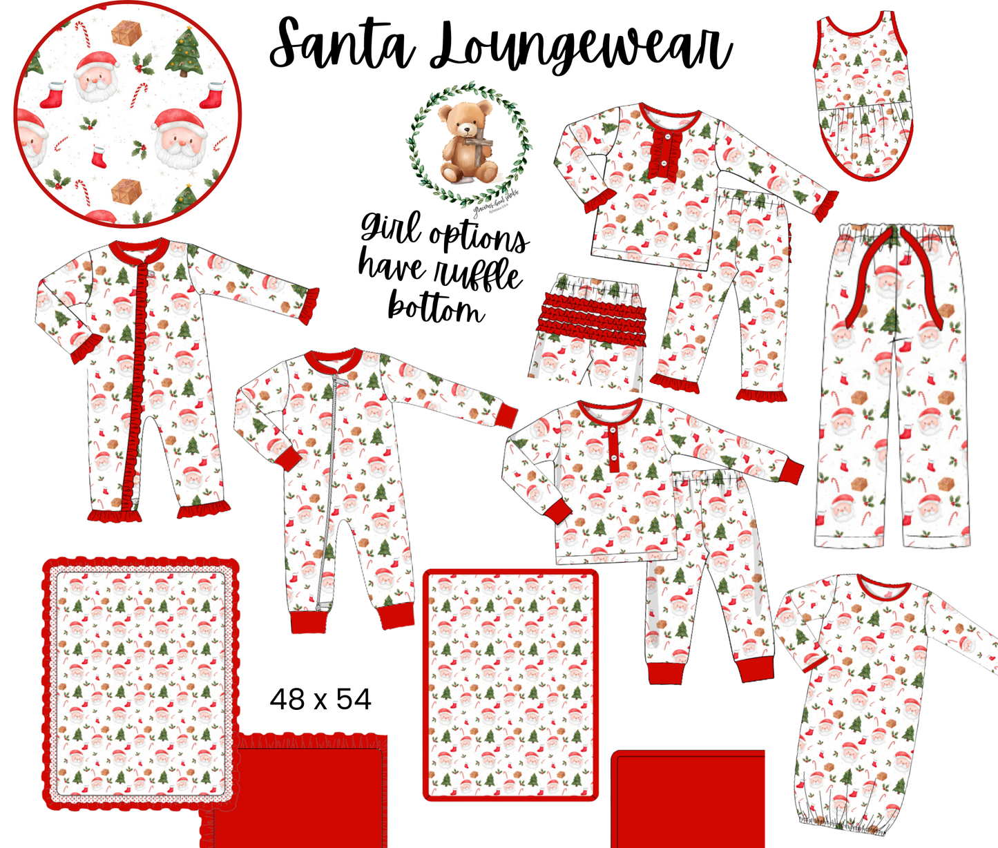 RTS Santa Loungewear Unisex Adult Pants (XS and S only)