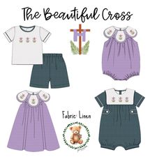 RTS - Beautiful Cross Boy Romper