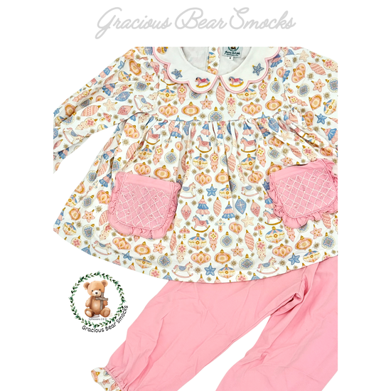 RTS Vintage Ornaments Girl Pants Set