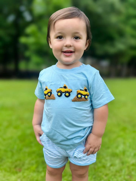 RTS Summer Monster Trucks Boy Short Set