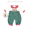 RTS Christmas Cottage Boy Long Romper