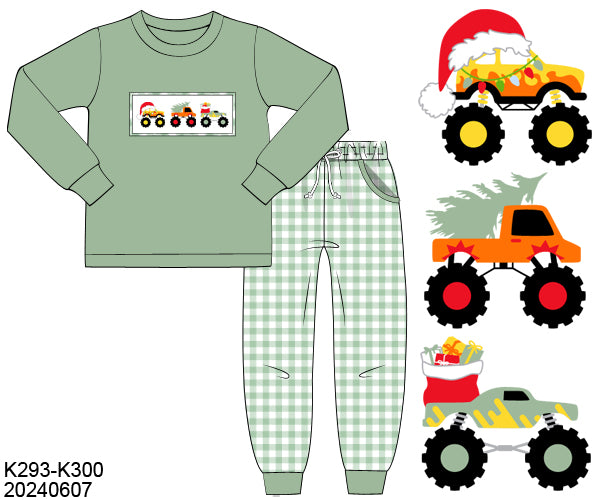 RTS Monster Truck Christmas Jogger Set