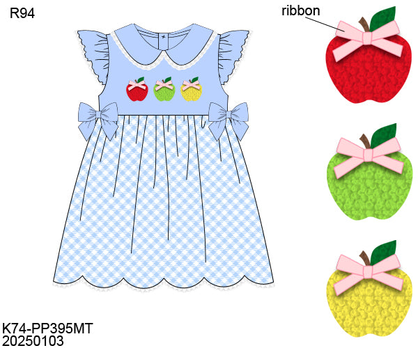RTS Apple of My Eye French Knot Girl Dress