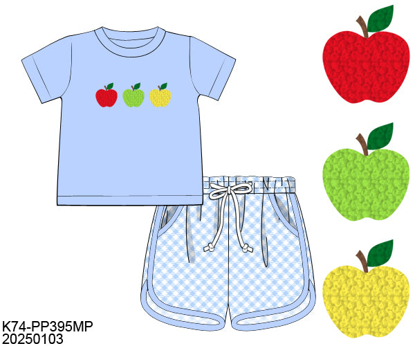 RTS Apple of My Eye French Knot Boy Shorts Set