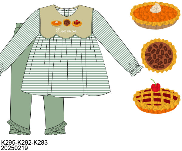 RTS Sweet as Pie Girl Pant Set (no monogram)