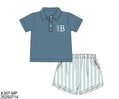 PO41 - Blue Garden Boy shorts Set (ETA January to GBS, then to YOU) Mono Optional