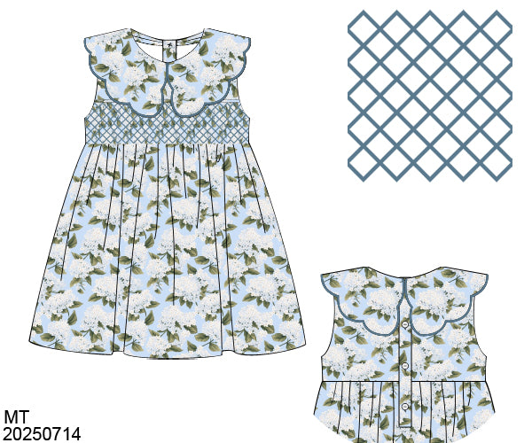 PO41 - Blue Garden girl Dress (ETA January to GBS, then to YOU)