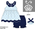 RTS Blue by the Bay Girl Shorts Set