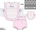 RTS Blushing Petals Girl Diaper Set - no mono