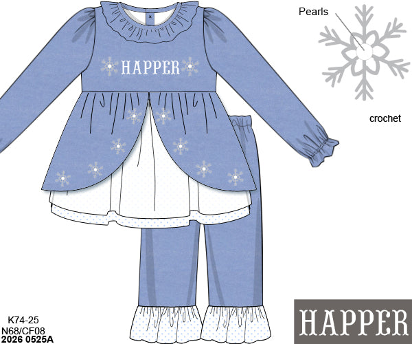 WS PO39 - Pearls of Winter Girl Pants Set (ETA November to GBS, then to YOU)