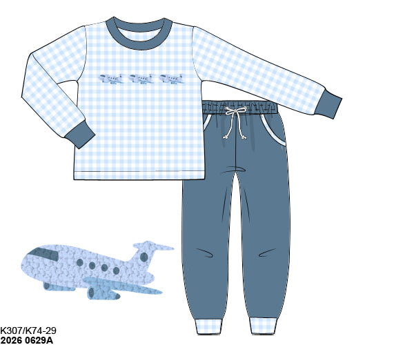 PO40 - Wings and Bows boy jogger Set (ETA December to GBS, then to YOU)