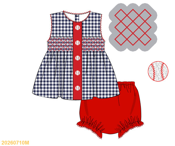 PO41 - Ballpark Babes girl bloomer set  (ETA January to GBS, then to YOU)