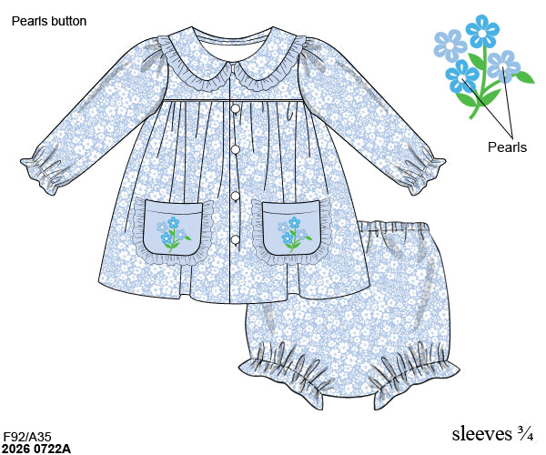 PO41 - Pocket Full of Daisies girl bloomer set  (ETA January to GBS, then to YOU)