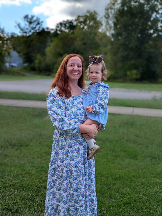 RTS Fall Floral and Plaid  Family Mom Dress