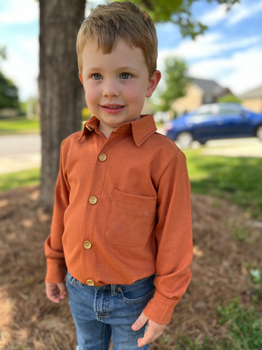 RTS Harvest Family Boy Button Down